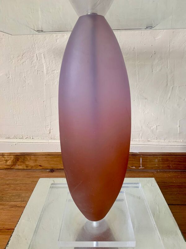 Selette table d’appoint design verre roche bobois