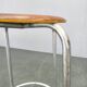 1950s German Industrial Stool with Plywood Seat