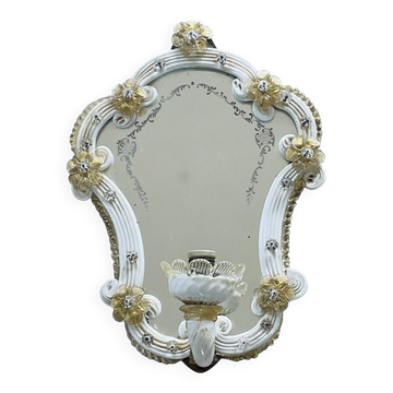 Applique miroir en verre de Murano
