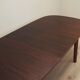 Table en palissandre, design danois, années 1970, fabriquée au Danemark