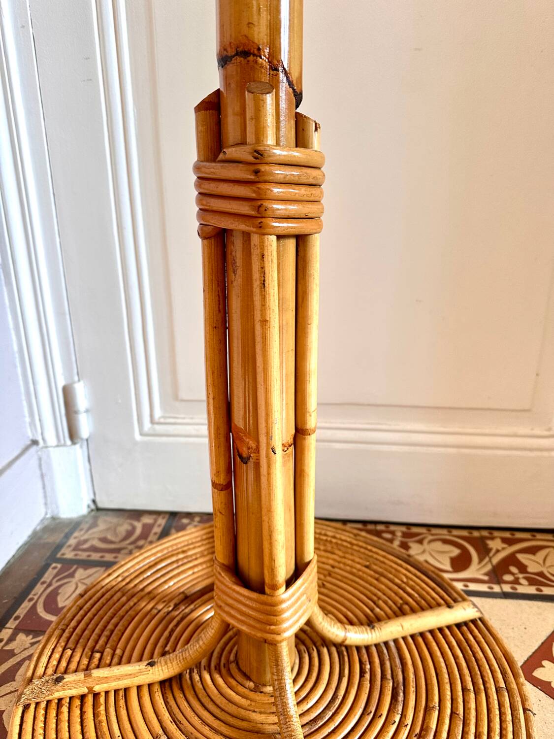 Vintage Rattan Parrot Coat Rack