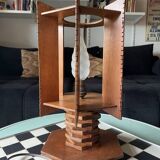 Lampe moderniste en bois - création d’ébénisterie artisanale 70’s