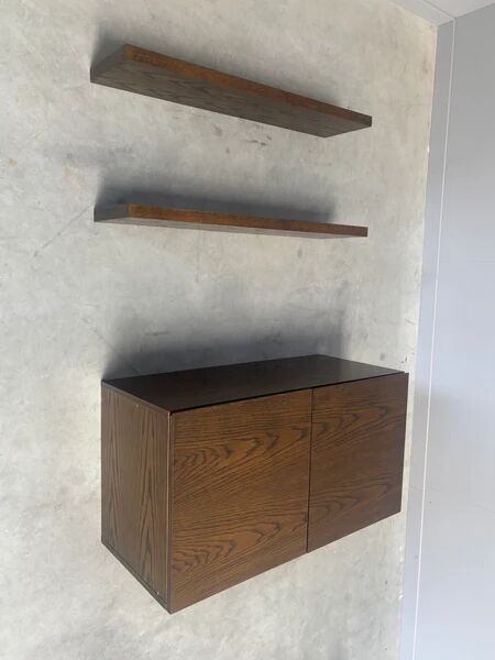 Wenge wood wall unit / sideboard 1960s