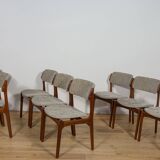 Mid-Century Model 49 Dining Chairs in Teak by Erik Buch for Odense Machine Gunning, 1960s, Set of 8