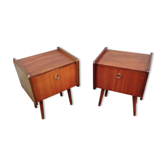 Pair of vintage bedsides with valves
