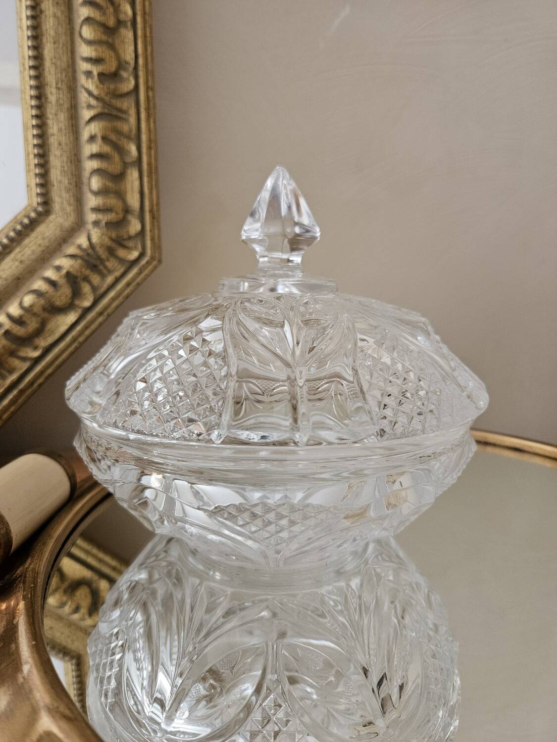 Vintage crystal candy box