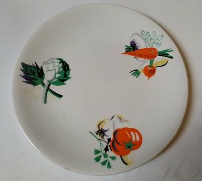 6 plates luneville garden/logo motifs