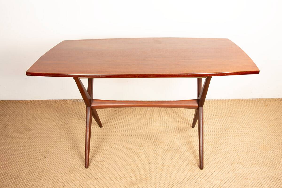 Vintage Danish high and low teak table 1960.