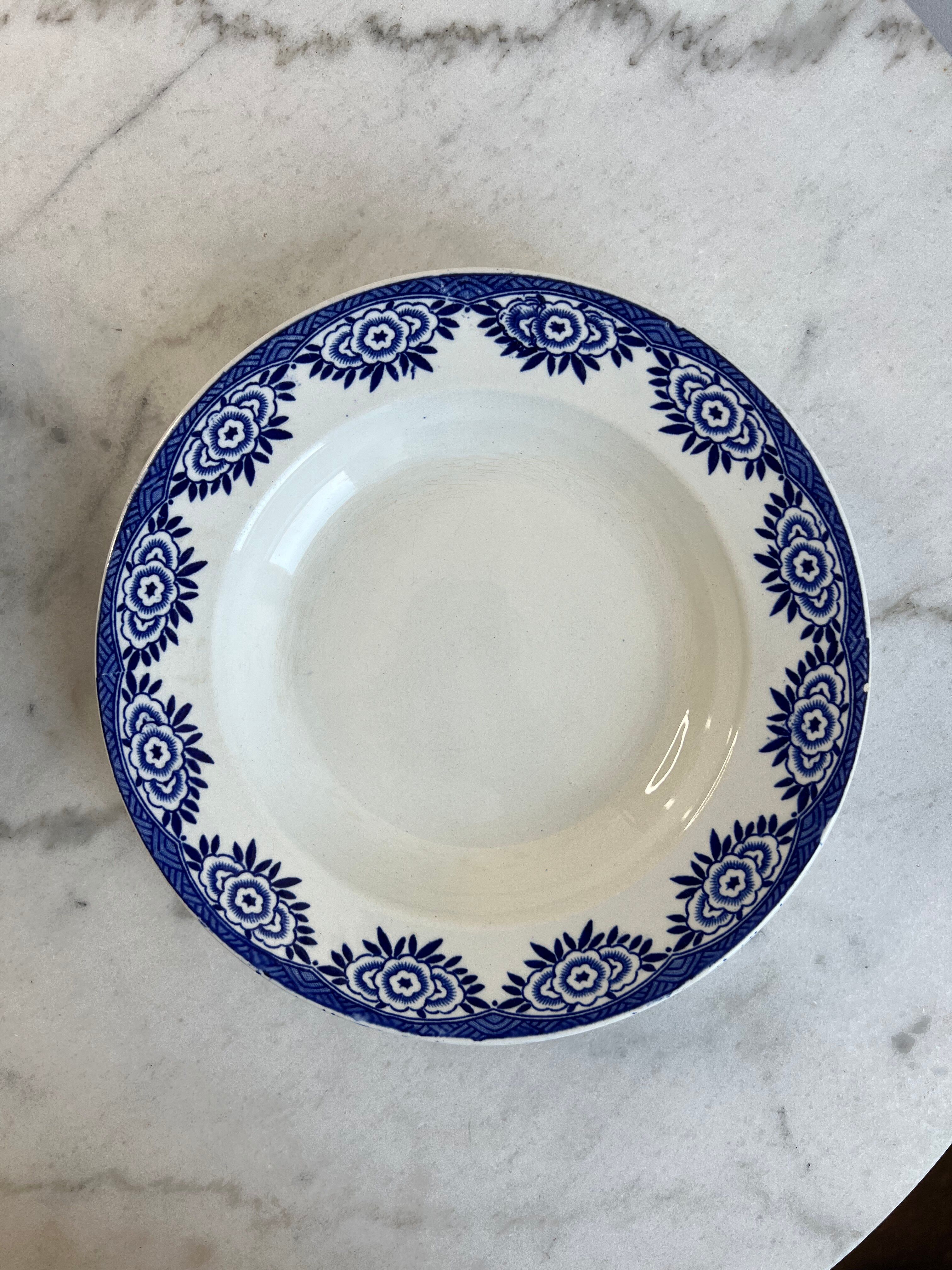 Set of 3 deep plates Sarreguemines Capri