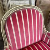 Pair of Louis XVI style bergère armchairs