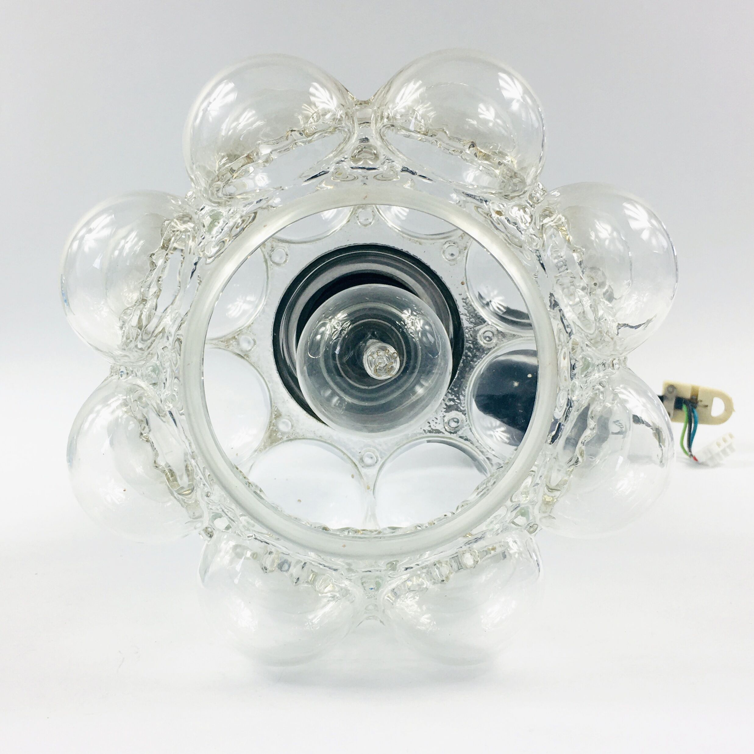 Bubble glass pendant By Helena Tynell For Limburg, Germany, 1960s