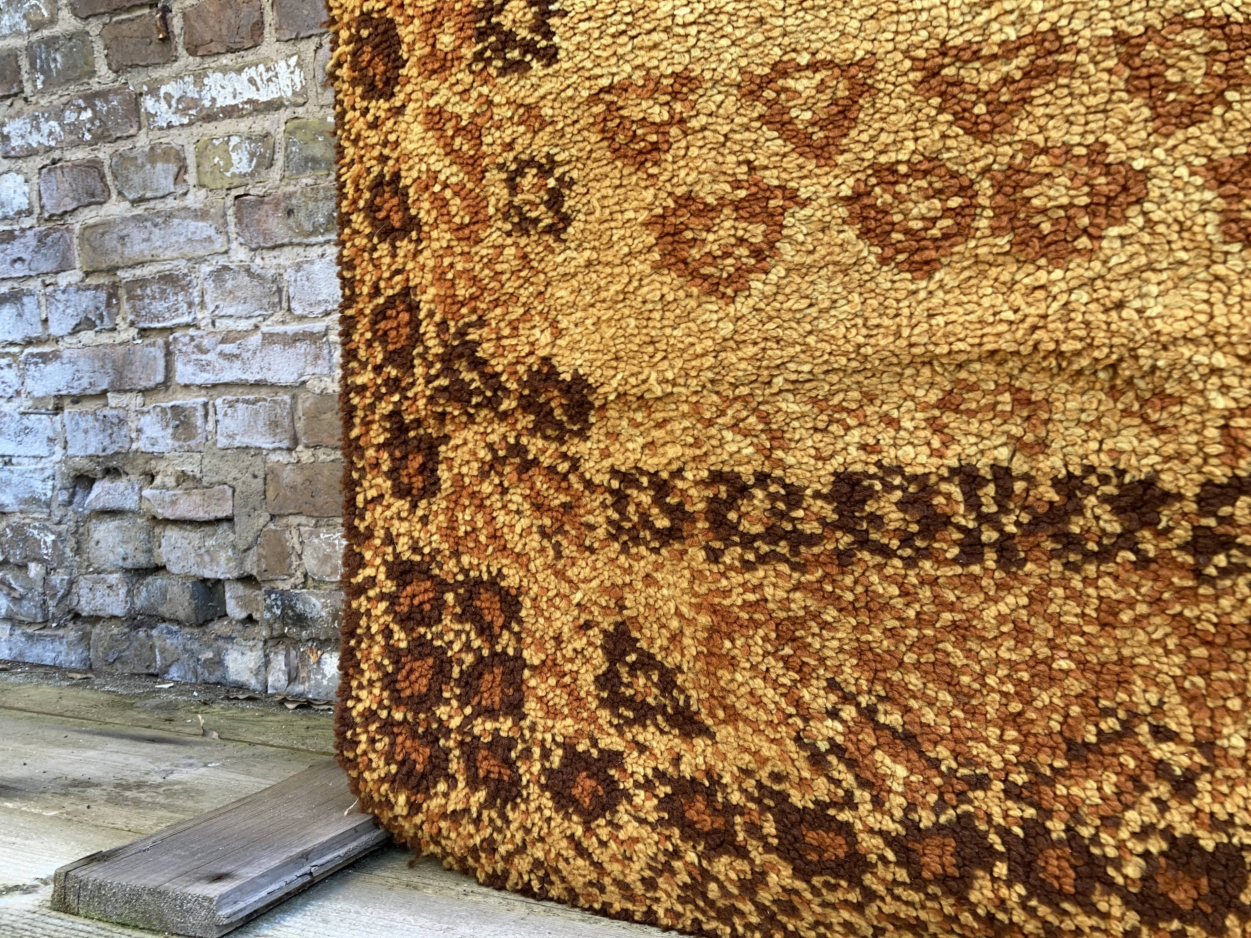 70s wool rug handwoven