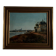 Oil on canvas riverside late 19th century monogram AT