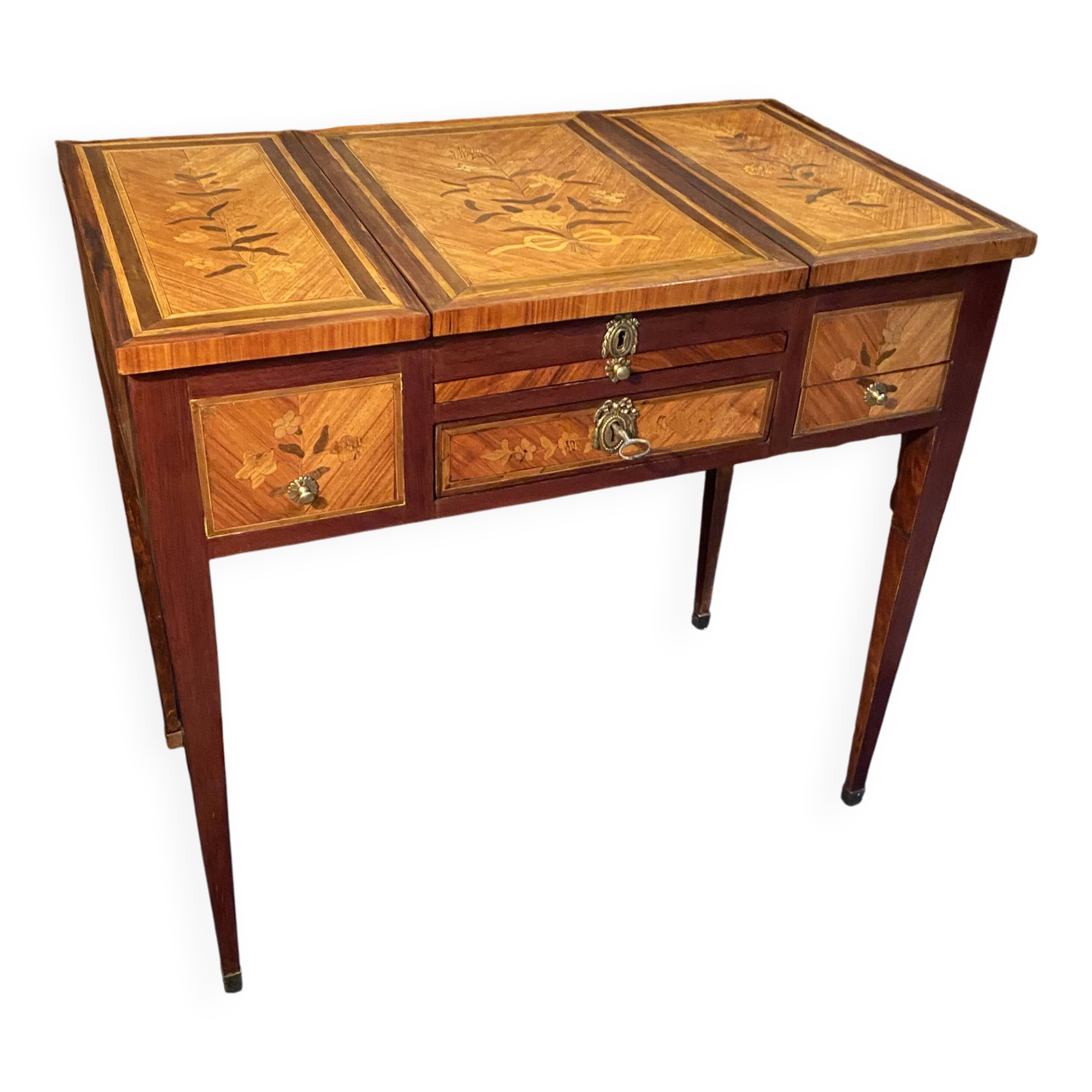 18th-century hairdresser with Louis XVI marquetry decoration.