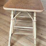 Vintage rattan table