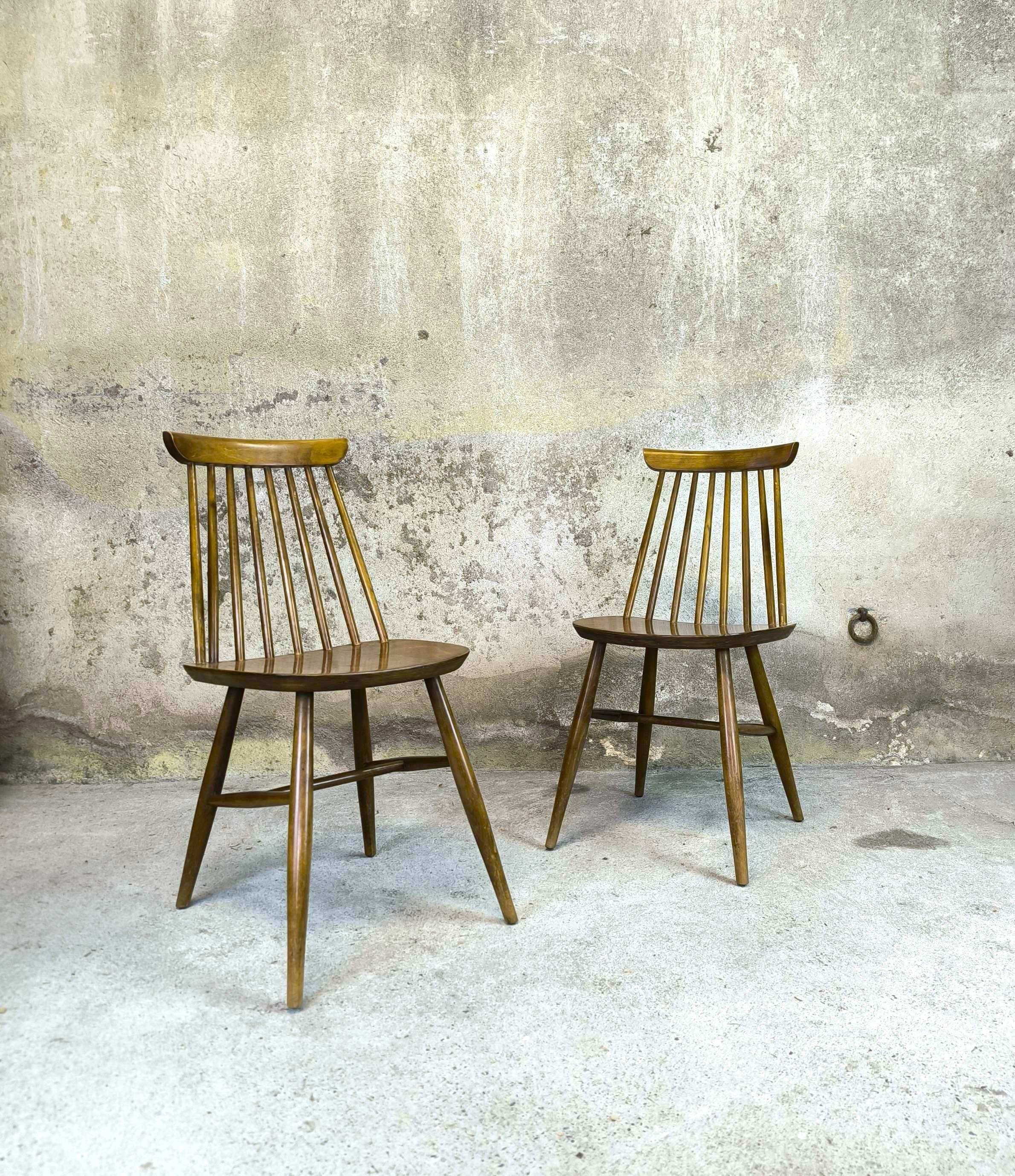 Pair of vintage Scandinavian chairs.
