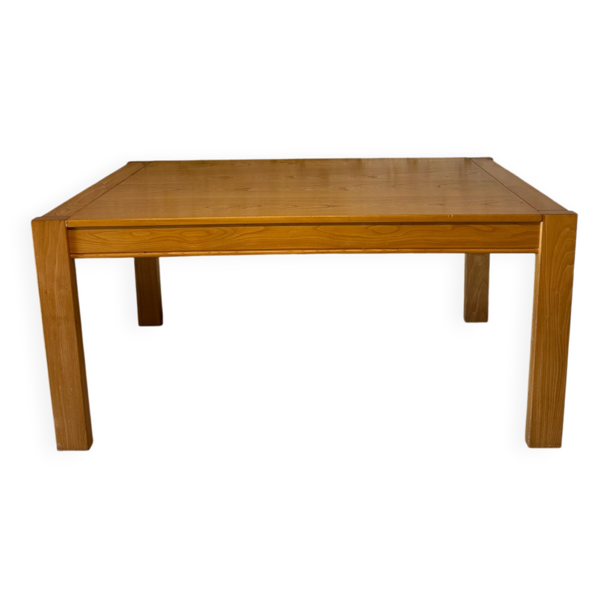 Solid elm dining table - Vintage - 1980