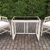 Table & Chairs & Console by McGuire, 1970s