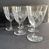 6 water glasses - cut crystal – cristalleries royales de champagne