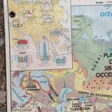 Ancienne carte MDI Asie agricole et physique vintage