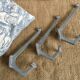 Lot of 3 industrial patères