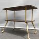 Rolling service 1960 two trays Formica mahogany