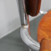 Bauhaus cantilever armchair in chrome tubular steel and beech, 1930s