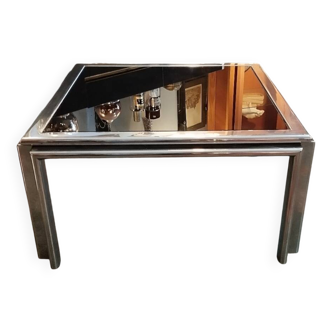 Glass and chrome coffee table