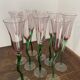 Coupes à champagne, verre soufflé, tulipe