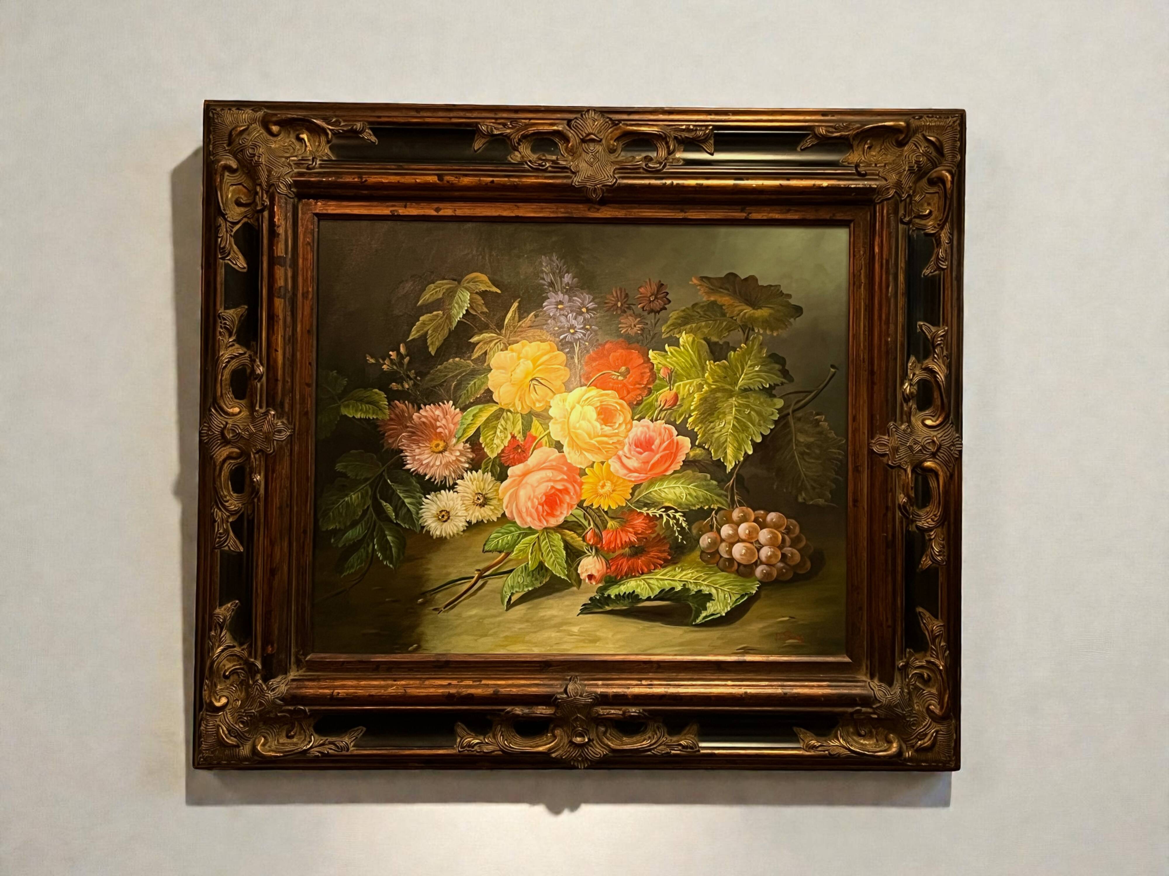 Reynols, French School Still Life with Flowers Early 20th Century