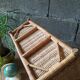 Wall shelf or to be placed in unique Japanese style rattan vintage pagoda