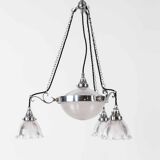 10" Chrome Holophane 'Stiletto' Chandelier