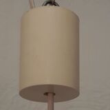 Three vintage suspension lamps, copper aluminum and glass