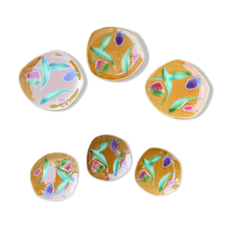 Set of 6 dessert plates Sarreguemines