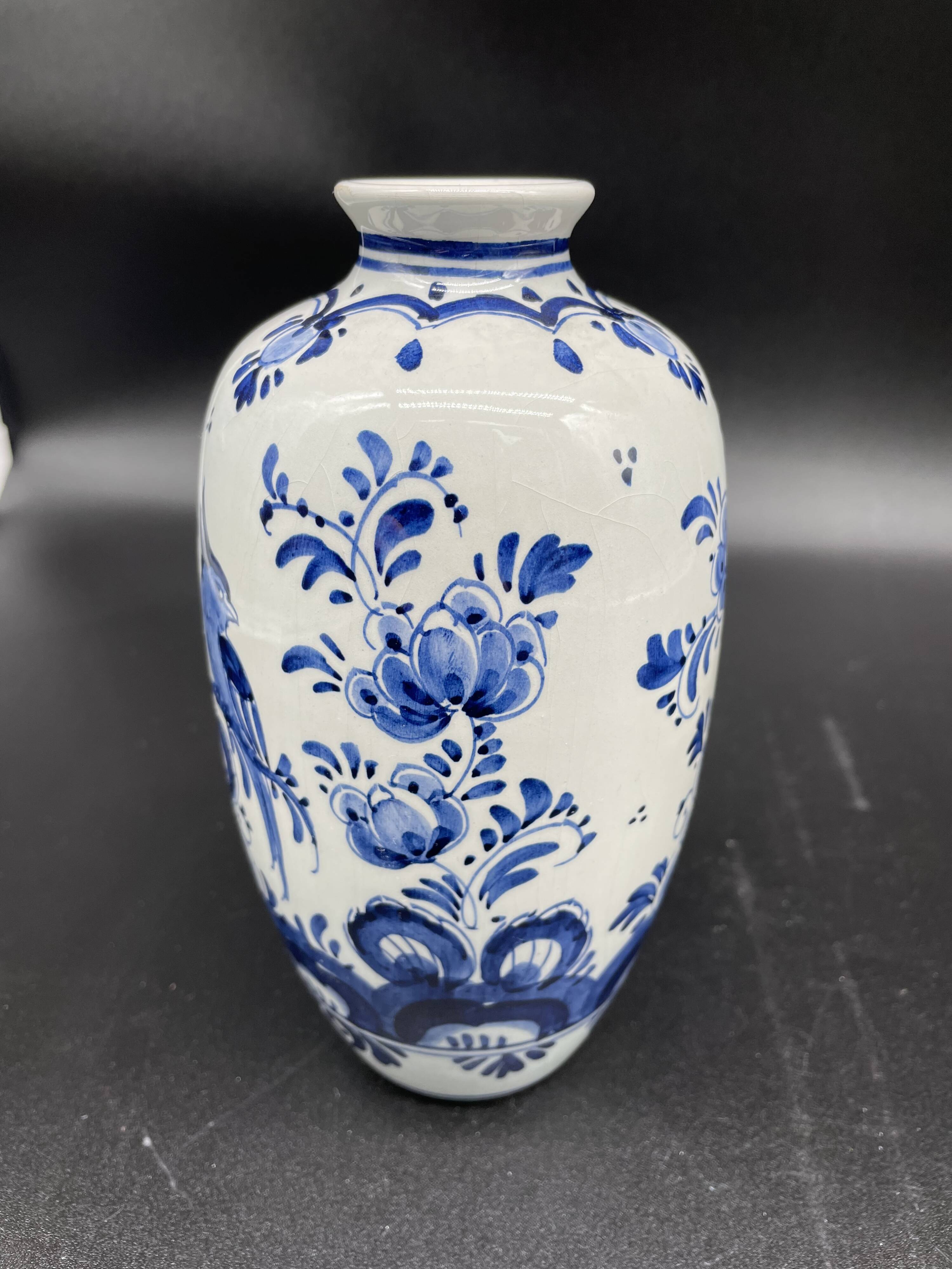 Vintage, ovoid vase, Delft