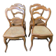 Suite de 4 chaises Louis Philippe en cannage