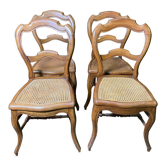 Suite of 4 Louis Philippe chairs in canning