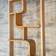 Bent plywood wall, bookcase, flowerbed, Volak by Holesov, 1960s Czechoslova