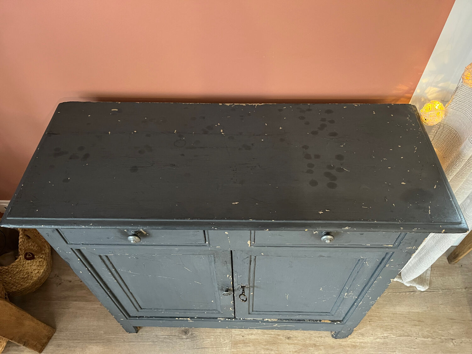 Slate blue Parisian buffet