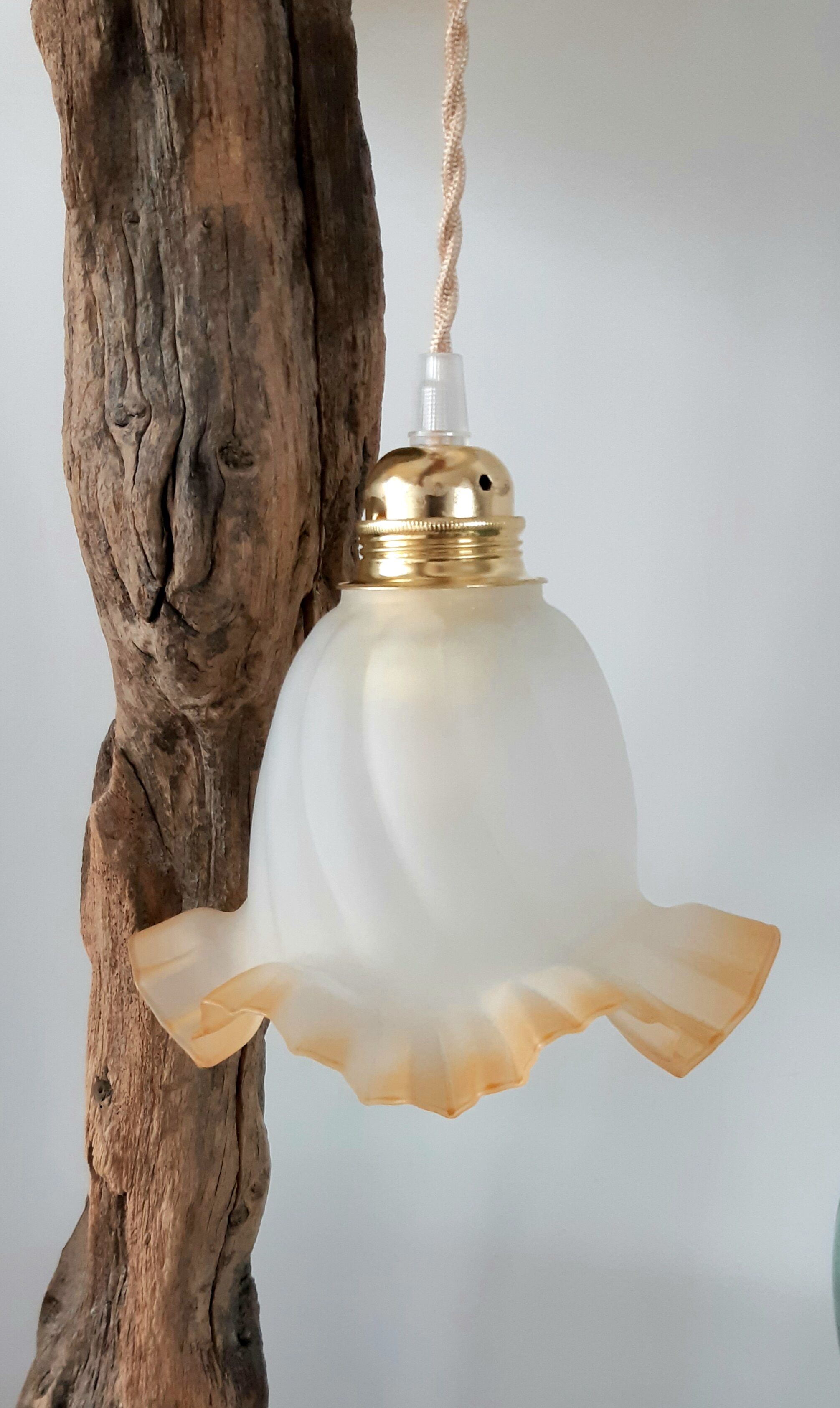 Vintage tulip hand lamp