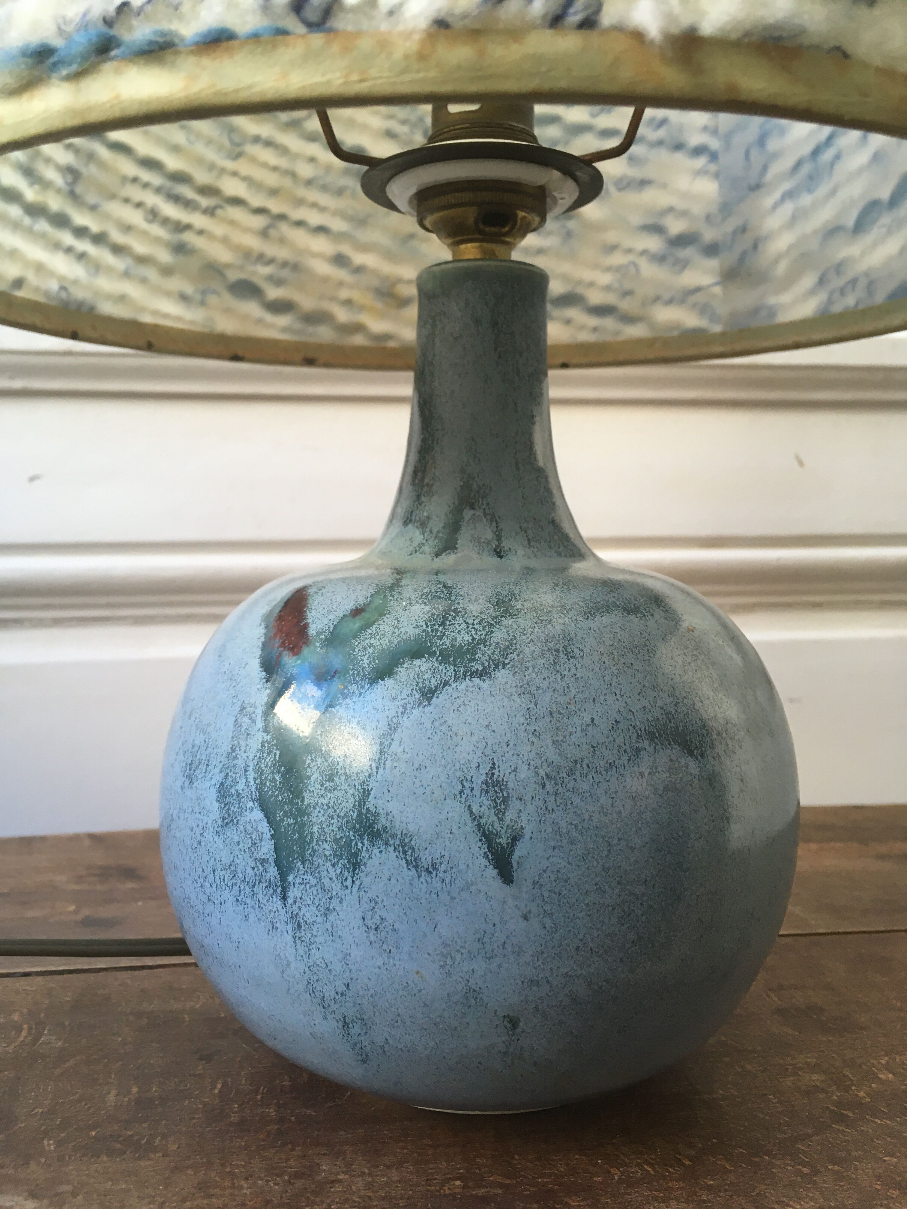 Vintage signed ceramic lamp