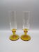 Paire de flutes a champagne anciennes bicolore