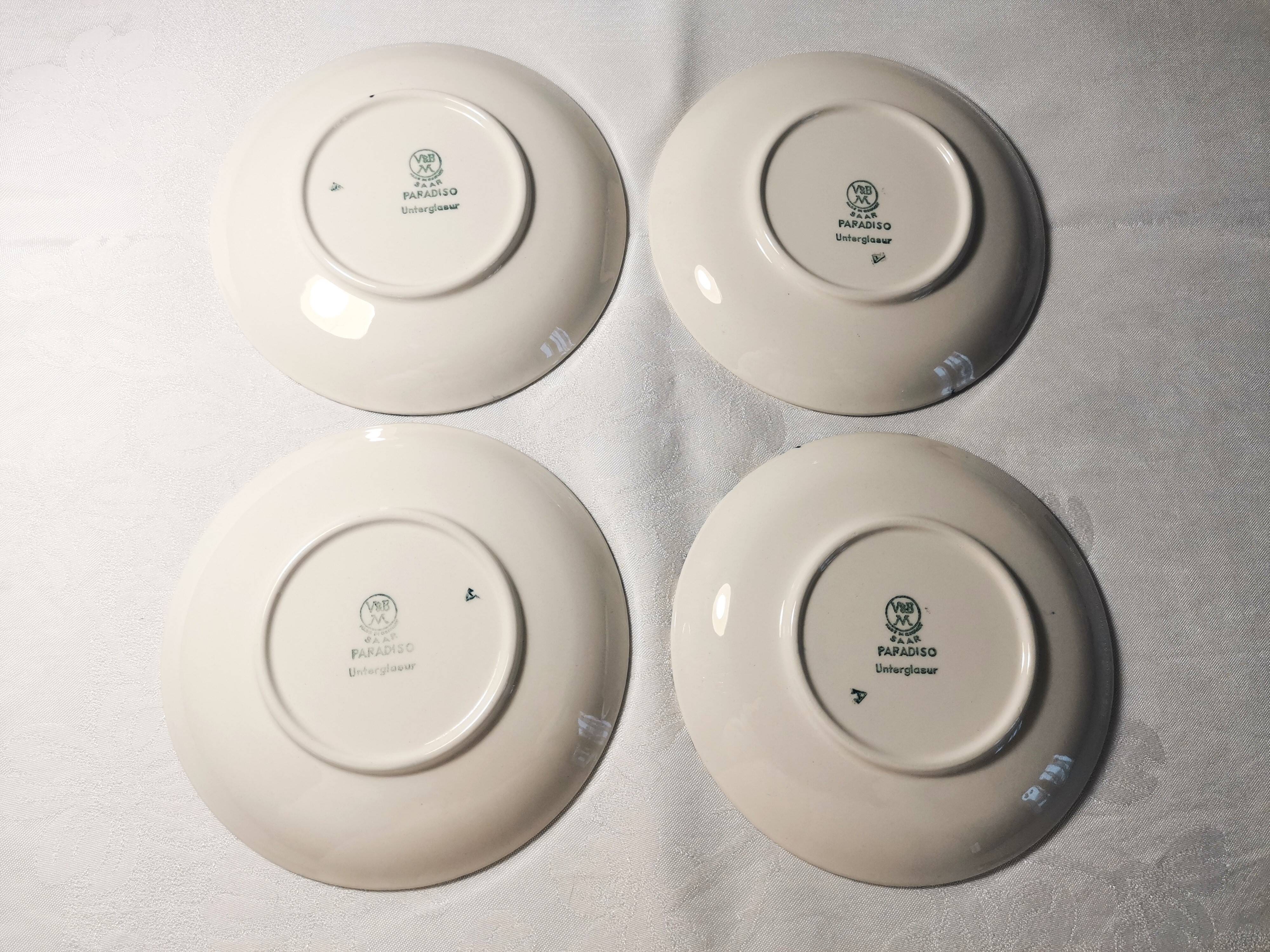 Set of 4 cups and 4 saucers Villeroy and Boch, the Paradiso