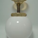 Opaline globe ceiling lamp