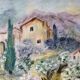 Oil painting on cardboard - Landscape