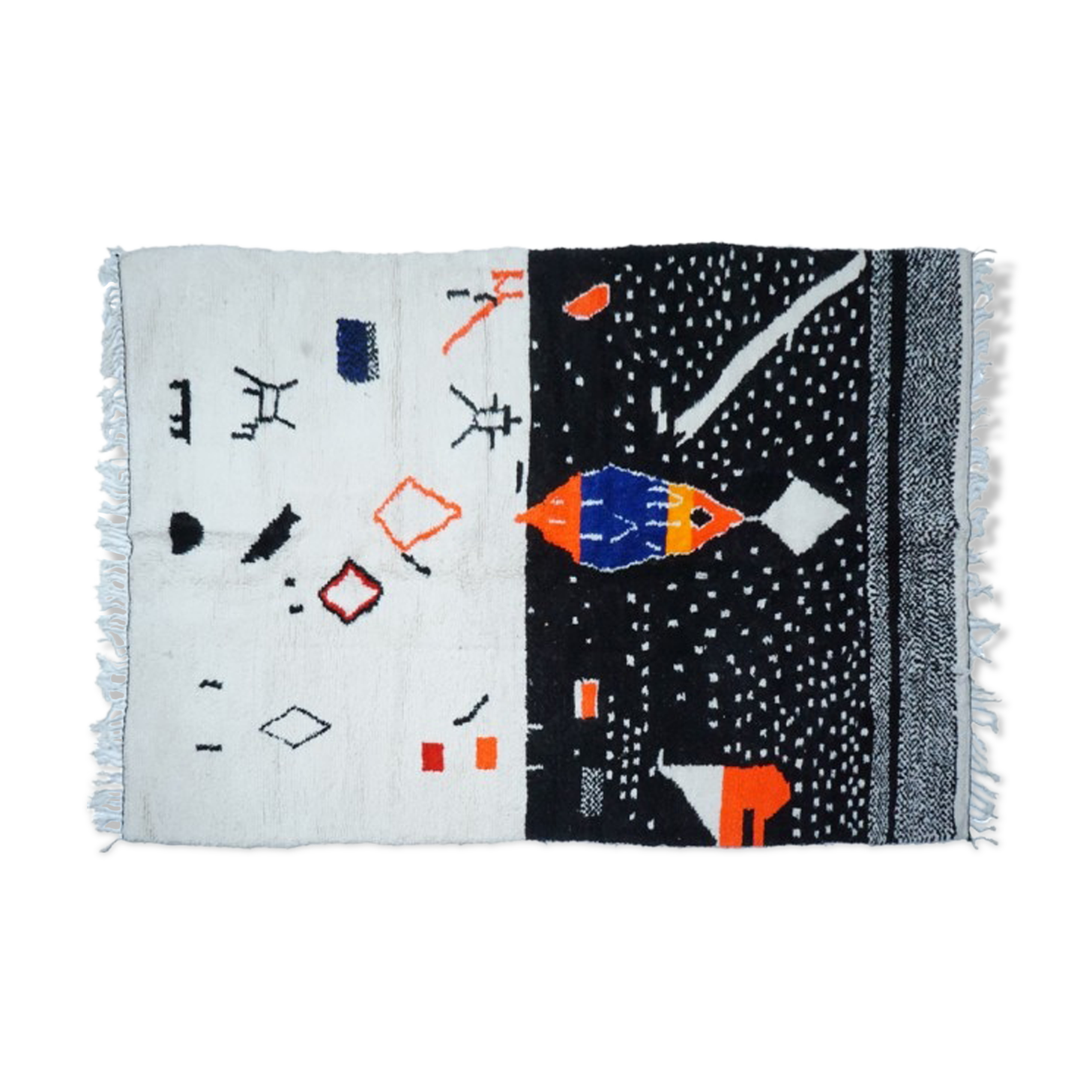 Colorful Berber carpet 303x196cm