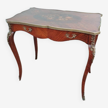 Antique Louis XV style marquetry table