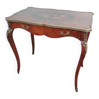 Antique Louis XV style marquetry table