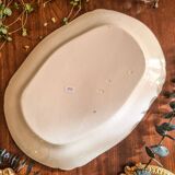 Rectangular plate in semi-porcelain