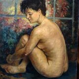 "At the bottom of the garden", painting